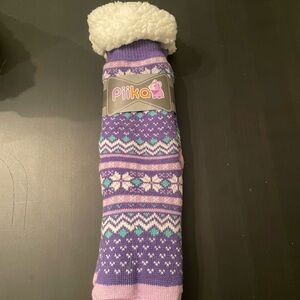 Purple Patterned Women's Socks